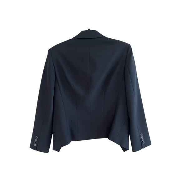 Michael Kors Virgin Wool Blend Double Breasted Blazer Black Size 10 - Picture 2 of 5